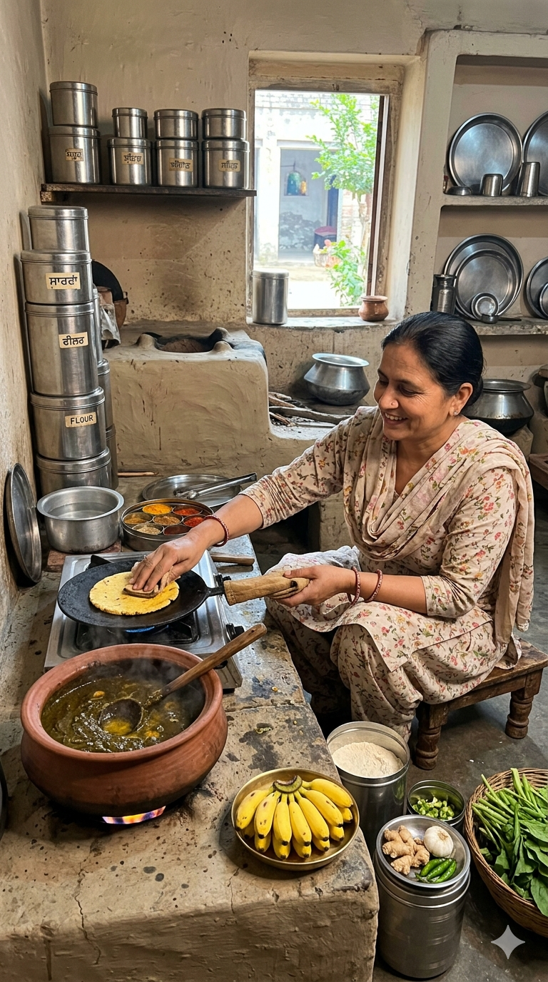 Host preparing food